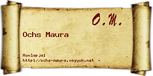 Ochs Maura névjegykártya